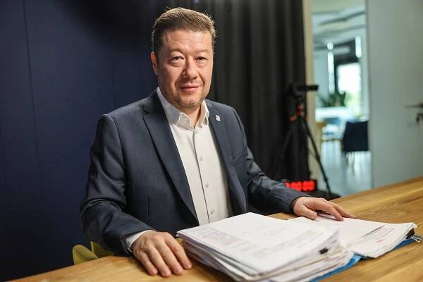 Předseda SPD Tomio Okamura.