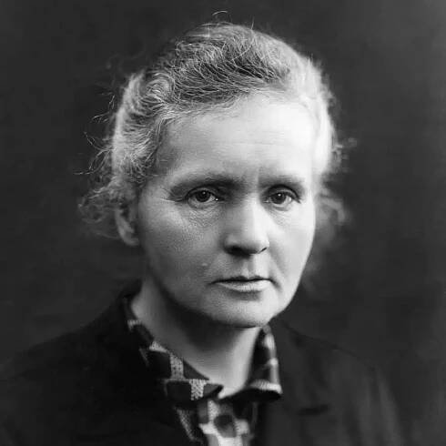 Picture of Marie Curie, one of the most famous Polish people, the inventor of two chemical elements and a pioneer in the science of radiology