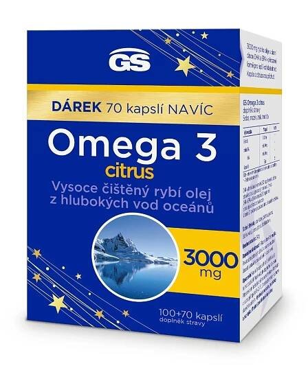 GS Omega 3 citrus 100+70 kapslí