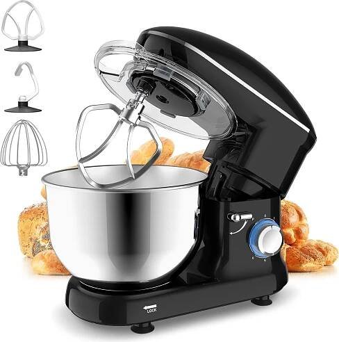 Fine Life Pro Kuchyňský robot, 1500W hnětací stroj s háčkem na těsto, stroj na těsto 6