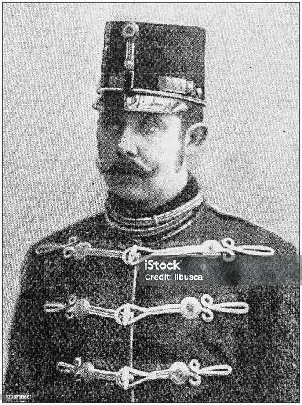 Starožitná fotografie: Arcivévoda František Ferdinand Rakouský - Bez autorských poplatků Archduke Franz Ferdinand of Austria stock ilustrace