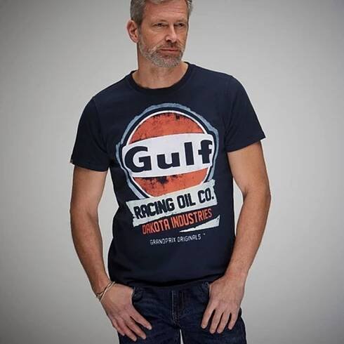 GULF tričko Oil Racing pánské - modré