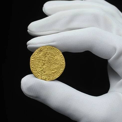 Rare 14th-century gold 'leopard' coin could sell for 140,000 British pounds