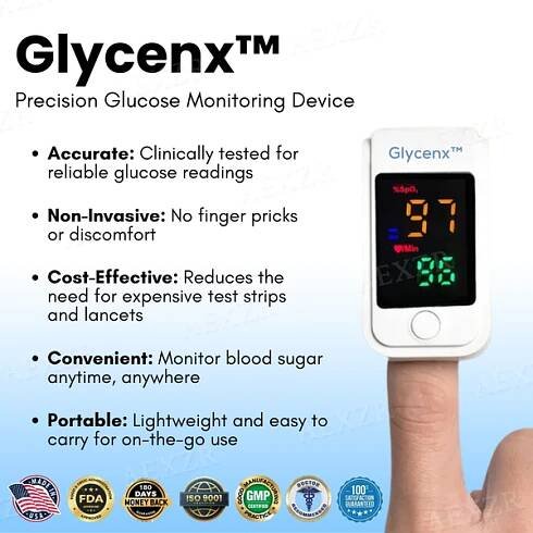 Glycenx™ přesné zařízení pro monitorování glukózy