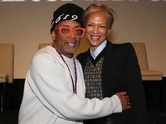 Spike Lee and Tonya Lewis Lee attend "Aftershock" Documentary Screening