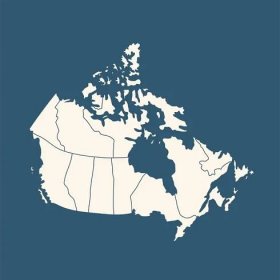 Politická mapa Kanady. Detailní ilustrace izolovaných stavů, ostrovů a měst, které lze snadno rozčlenit. — Stock obrázek