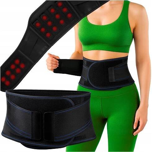Ohřívací pás na záda posilující bedra s vestavěnými magnety XL