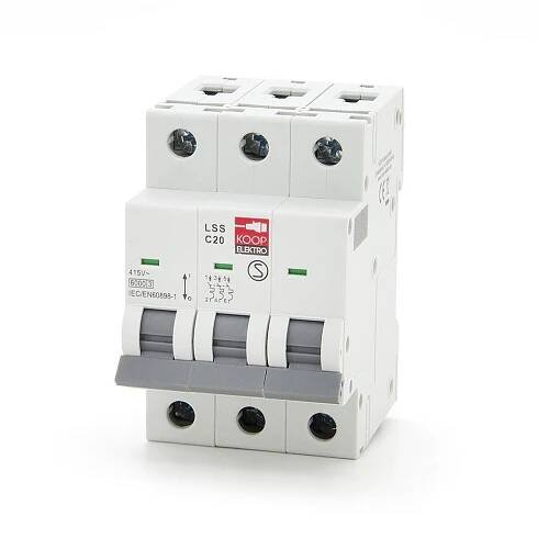 Nadproudový jistič, pojistka KOOP Elektro C20A LSS C20 3P