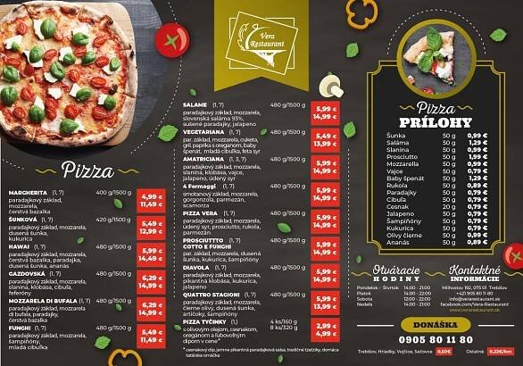 Denné menu Snina - obedové menu - reštaurácie