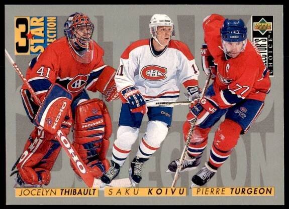 Hokejová karta Thibault / Koivu / Turgeon UD Coll. Choice 96-97 3 Star S. č. 321