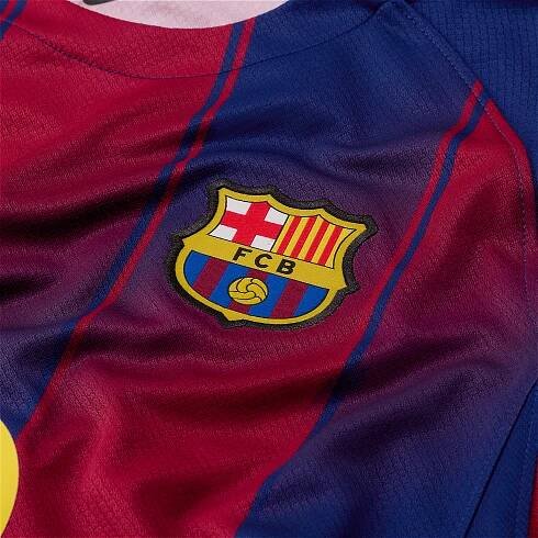 Dětský domácí dres s krátkým rukávem Nike FC Barcelona Stadium 2025/26