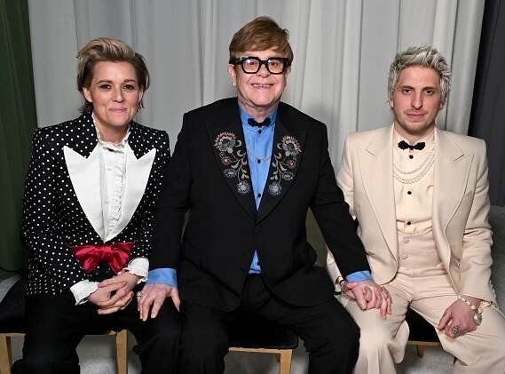 Brandi Carlile, Elton John and Andrew Watt.