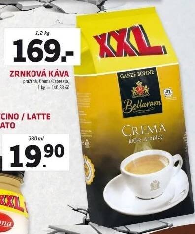 Zrnková káva Crema Bellarom