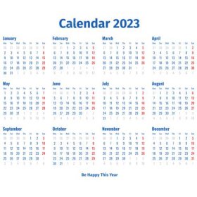 Calendario Semplice Blu 2023 Kalender Calendario 2023 Calendario 2023 ...