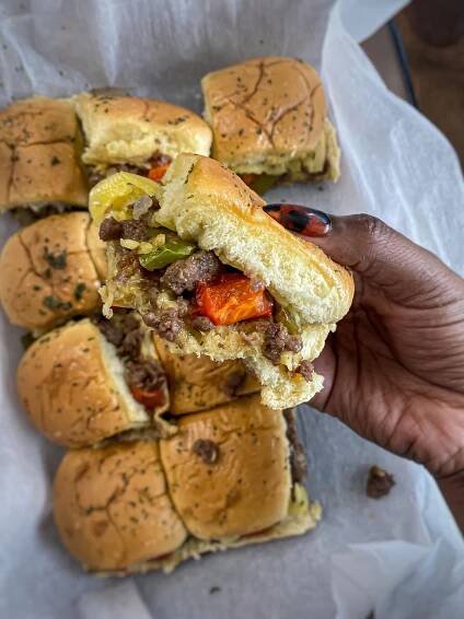 Vegan Philly Cheesesteak Sliders — Sweet Greens Vegan