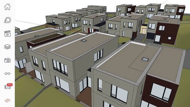 SketchUp Viewer zvládne v závislosti na výkonu zařízení i práci s rozsáhlými modely