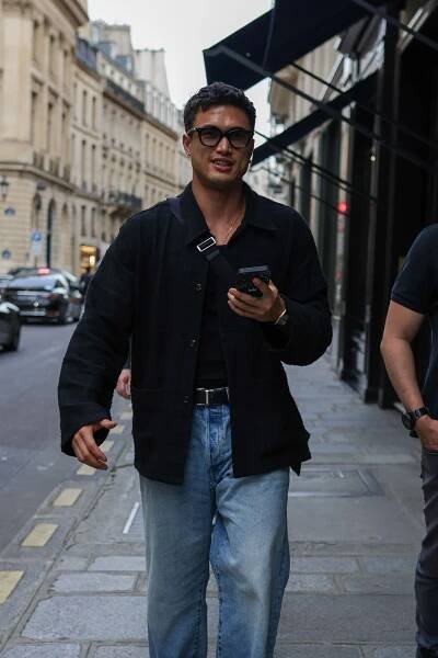 Charles Melton's off-duty Paris Fashion Week fit is still very Paris Fashion Week