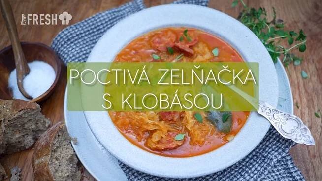 Poctivá hustá zelňačka s klobásou