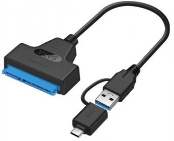 Type C & USB3.0 Male to SATA 22 Pin 2.5" Hard disk driver SSD Cable for Laptop