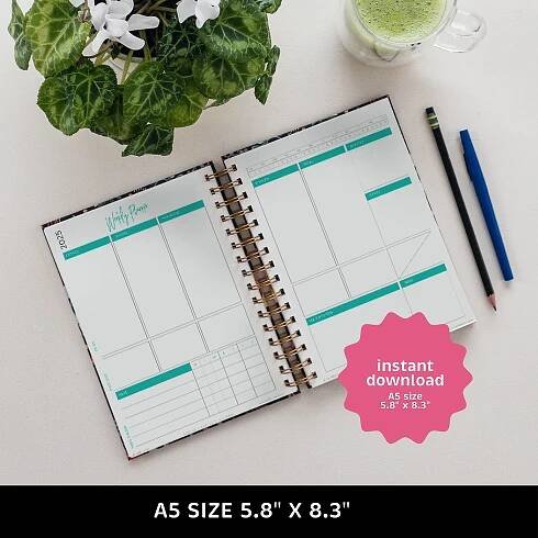 2025 weekly printable time management planner pages