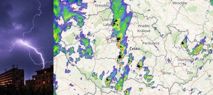 Meteorolog o řádění blesků: Zhasínaly celé ulice. Výbojů bylo 80 tisíc