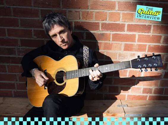 Johnny Marr with his signature Martin guitar, photo by Riaz Gomez