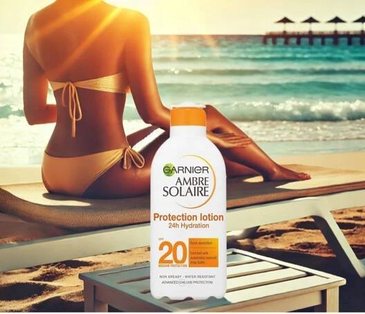 GARNIER OCHRANNÝ HYDRATAČNÍ BALZÁM NA OPALOVÁNÍ SPF20 AMBRE SOLAIRE +DÁREK Faktor (SPF) 20