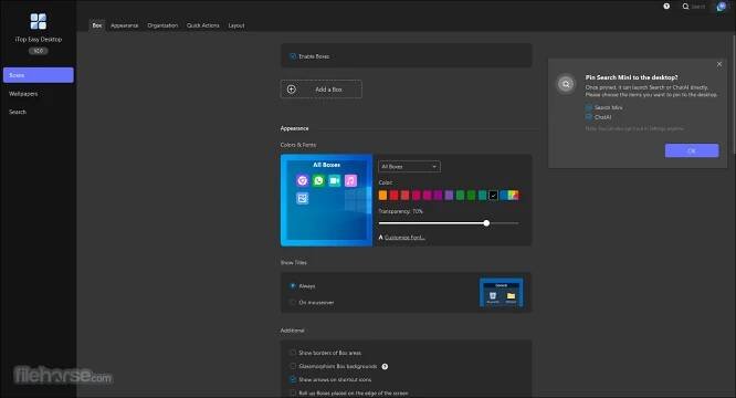 iTop Easy Desktop 3.2.1.147 Screenshot 1