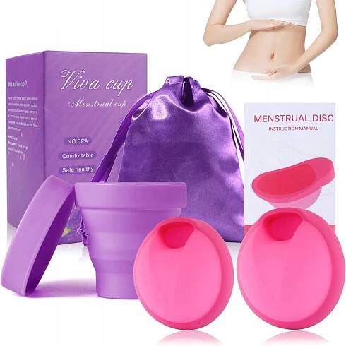Menstruační disk s zónou zabraňující rozlití S+L