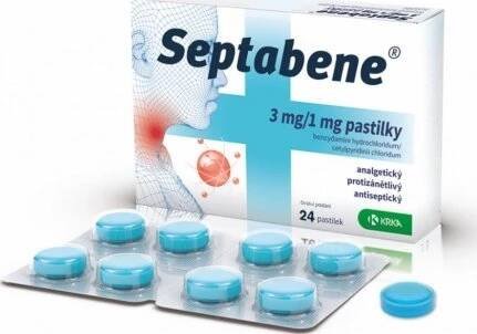KRKA Septabene Eukalyptus 3 mg/1 mg 24 pastilek