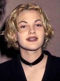 Drew Barrymore at the 1992 Golden Globes. 
