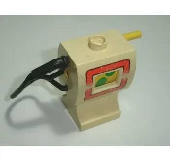Lego Duplo D88166-3 (dpumpc01pb01) stojan na tankování paliva (horší stav, zežloutlé viz foto) POUŽITÉ