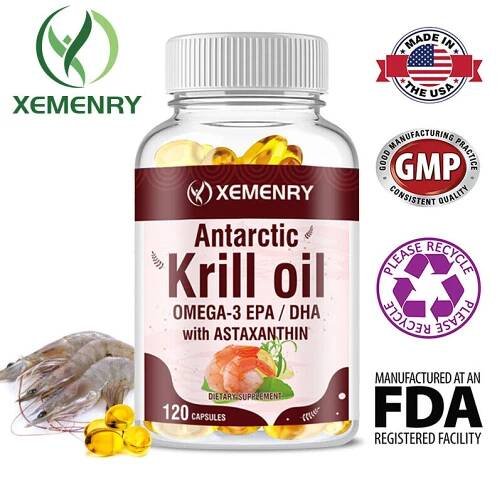 Antarktický krilový olej 2000mg - s doplňky Omega-3 EPA, DHA a astaxanthinu