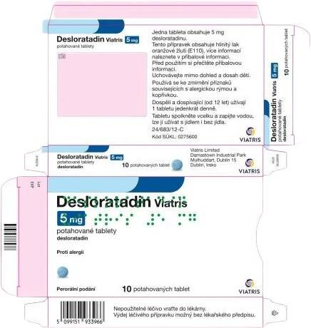 Desloratadin Viatris 5 mg 10 tablet