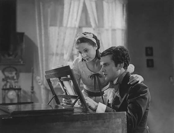 Jessie Matthews and Esmond Knight in Waltzes from Vienna (1934, dir. Alfred Hitchcock)