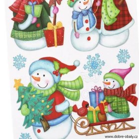 Barevná vánoční dekorace na okno 10331 - sněhulák | Dobré obaly