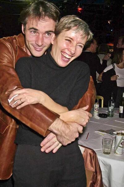 Actors Greg Wise and Emma Thompson at the Oscar Moore Screenwriting Prize Awards Dinner held at Sound, Leicester Square on 28th November 2001, in London. 