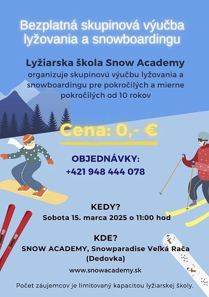 Bezplatná skupinová výučba lyžovania a snowboardingu – Snowparadise.sk – Leto pné zážitkov v letnom centre zábavy pod vrcholom