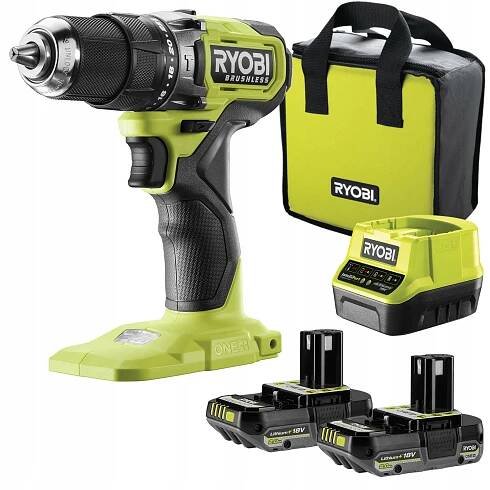 RYOBI AKU VRTAČKA PŘÍKLEPOVÝ RPD18BL1 2x 2AH