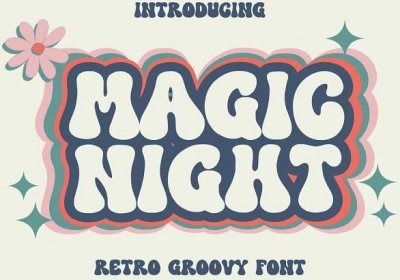 Magic Night - Retro Groovy Font