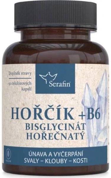 Serafin Hořčík + B6 ke snížení únavy 90 kapslí - Apatyka Bylinka