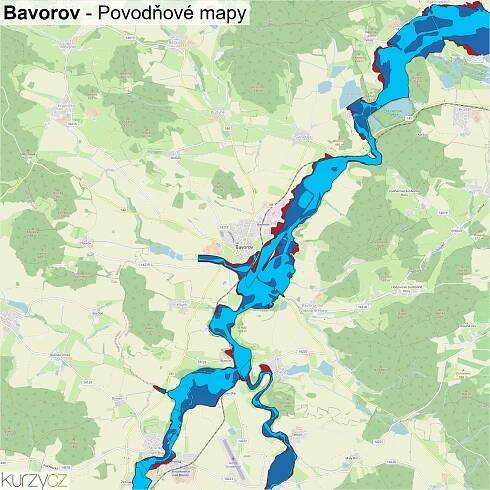 Bavorov - mapy | Kurzy.cz