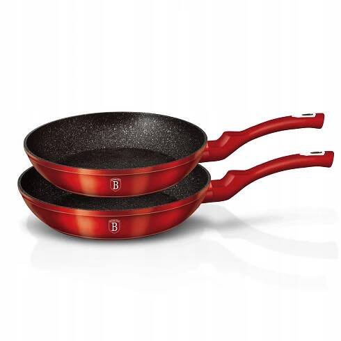 Sada 2 granitových pánví 22/26 cm BERLINGER HAUS Metallic Line Burgundy