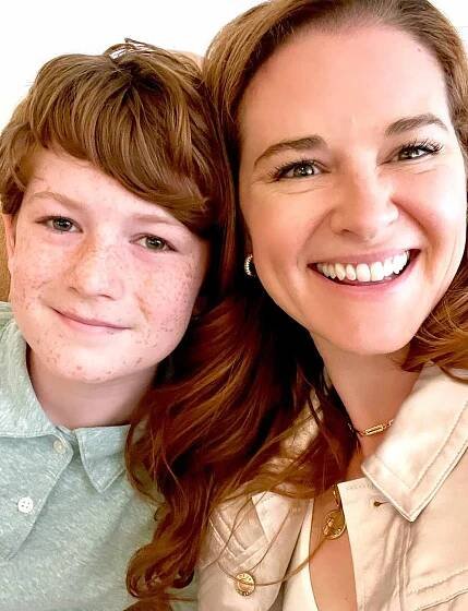 Sarah Drew and son Micah