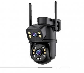 CCTV kamera AIOOK Icsee Wi-Fi 4K 8Mp Bezdrátové venkovní sledování Duální objektiv Multi View Detekce člověka Infračervené noční vidění Podpora pro Onvif