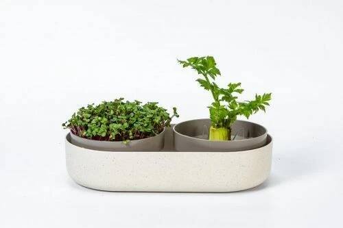 Plastia Velká farma Microgreens+Regrow - slonová kost s kávovou sedlinou
