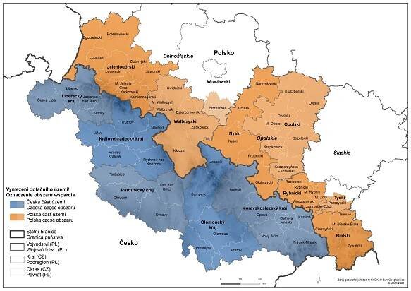 Mapa programového území | Interreg CZPL