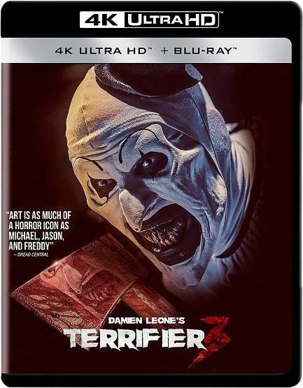 Terrifier 3 4k UHD + Blu-ray image