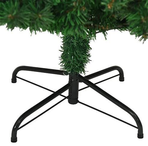 Umělý vánoční stromek s hustými větvemi zelený 240 cm PVC Zelená321037