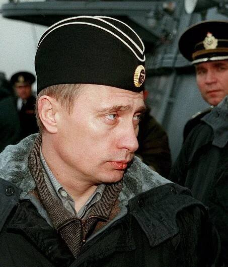 Vladimir Putin Visiting the navy in 2000